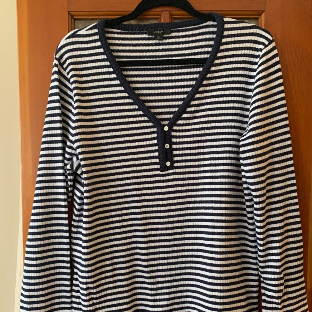J. Crew Striped Henley